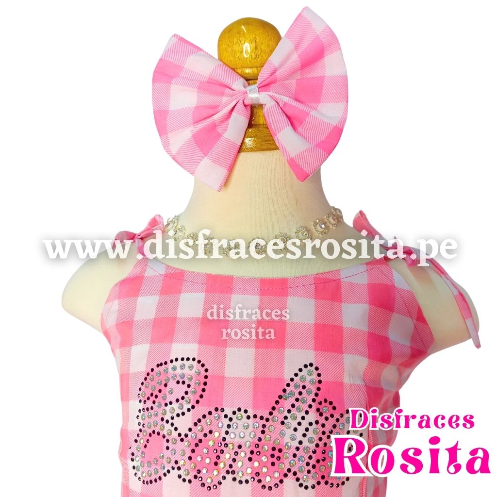 Disfraz Barbie Cuadros Vestido