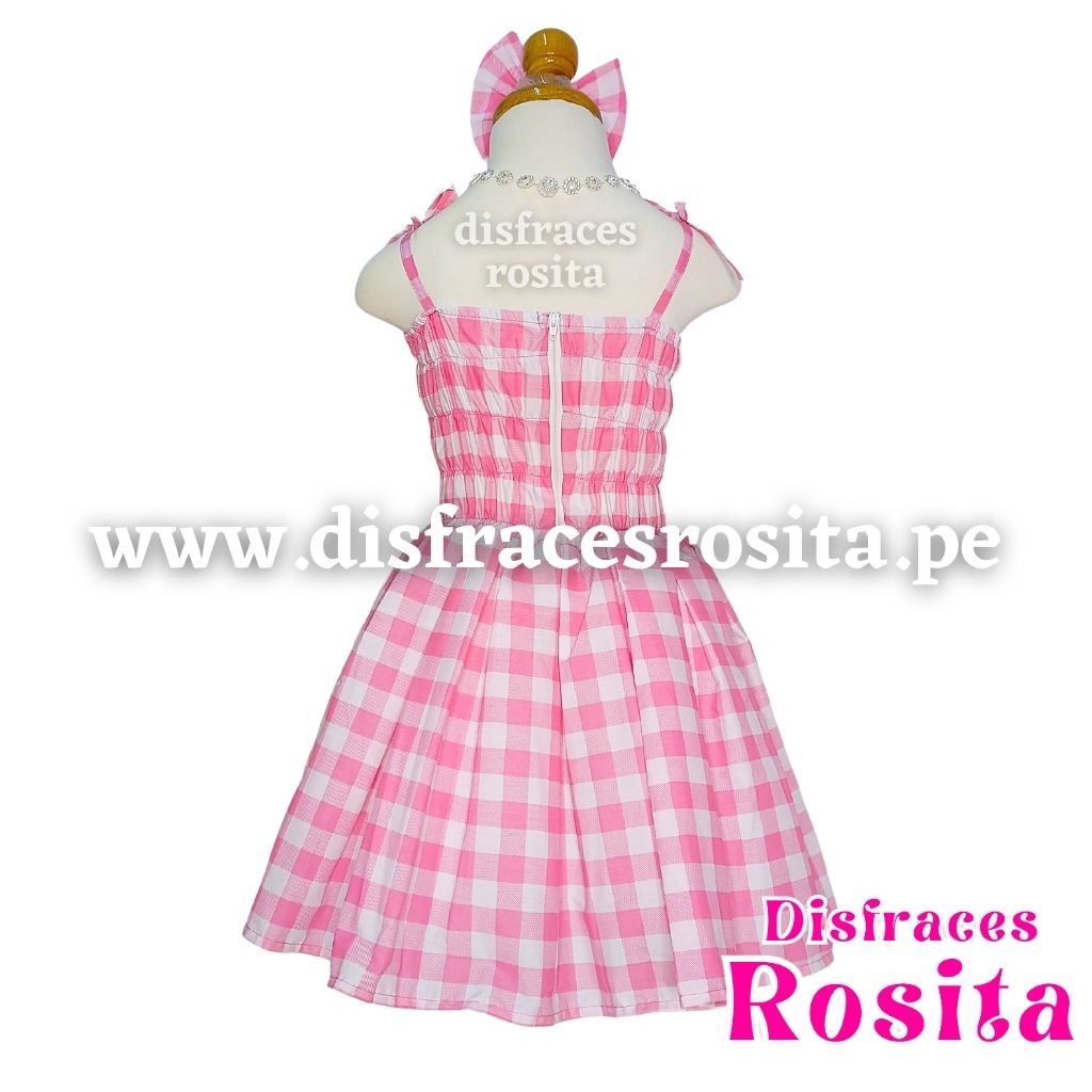 Disfraz Barbie Cuadros Vestido