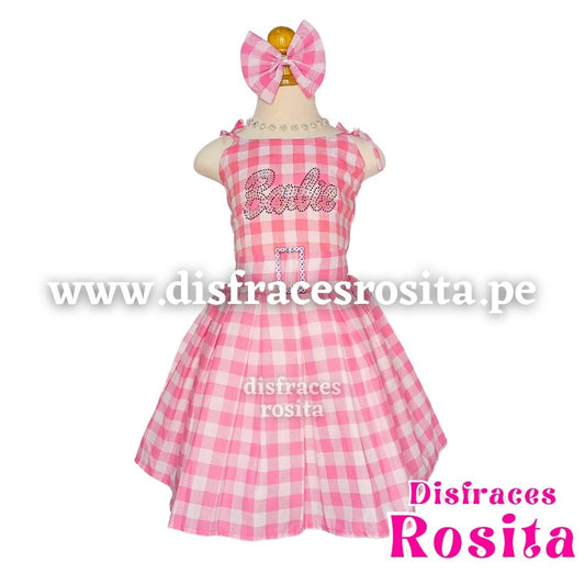 Disfraz Barbie Cuadros Vestido