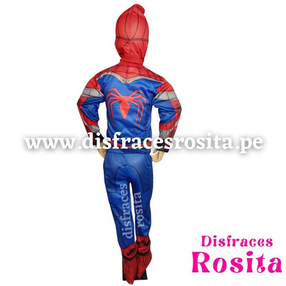 Disfraz Hombre Araña Spiderman Clásico Sublimado con Músculos