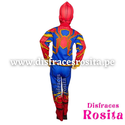 Disfraz Hombre Araña Iron Spiderman Sublimado con Músculos